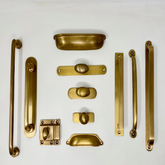 UNLACQUERED Aged Brass Solid Knobs. Luxury Collection of Knobs, Handles & Backplates. Premium Hardware with Rich Sophistication. Transform Kitchens, Cabinets, Doors and More.