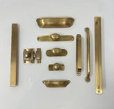 Unlacquered Aged Brass Solid Knobs. Luxury Collection of Knobs, Handles & Backplates. Premium Hardware with Rich Sophistication. Transform Kitchens, Cabinets, Doors and More.