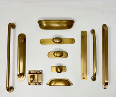 UNLACQUERED Aged Brass Solid Knobs. Luxury Collection of Knobs, Handles & Backplates. Premium Hardware with Rich Sophistication. Transform Kitchens, Cabinets, Doors and More.