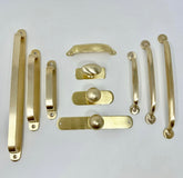 UNLACQUERED Brushed Brass Cabinet Knobs, Drawers, Kitchen & Furniture and Handles
