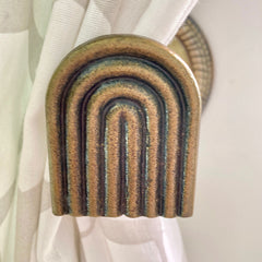 Art Deco Arch Hook Curtain Hold Back Curtain Tie Back Jewellery Hook Antique Brass Iron