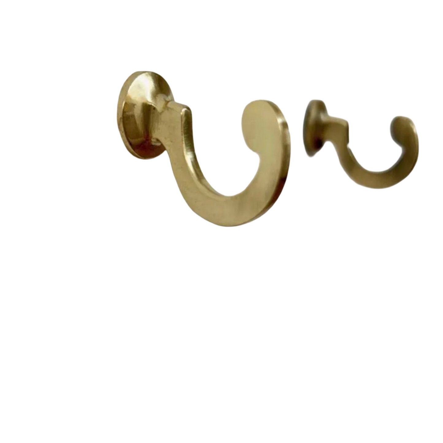Solid Brass Hook With Flat Edge