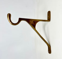UNLACQUERED Chunky Brass or Iron solid Hanging Hook Bracket