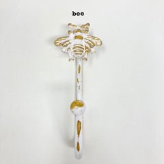 Washed Gold Metal Hooks. Stylish Tie-Back & Towel Hook for Bathroom and Bedroom, Durable Iron Construction with Elegant Washed Gold Finish