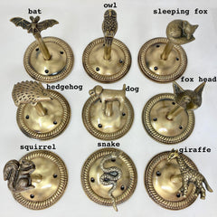 Antique Brass Animal Curtain Hook, Tie Back & Hold Back – Elegant Iron Hook for Jewellery, Curtains, Drapes and Home Decor Accents