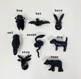 Black Animal Knobs. Unique, Animal-Shaped Cabinet & Drawer Hardware for Themed Home Décor, Nursery, or Nature-Inspired Interiors
