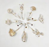 Washed Gold Metal Hooks. Stylish Tie-Back & Towel Hook for Bathroom and Bedroom, Durable Iron Construction with Elegant Washed Gold Finish