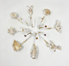 Washed Gold Metal Hooks. Stylish Tie-Back & Towel Hook for Bathroom and Bedroom, Durable Iron Construction with Elegant Washed Gold Finish