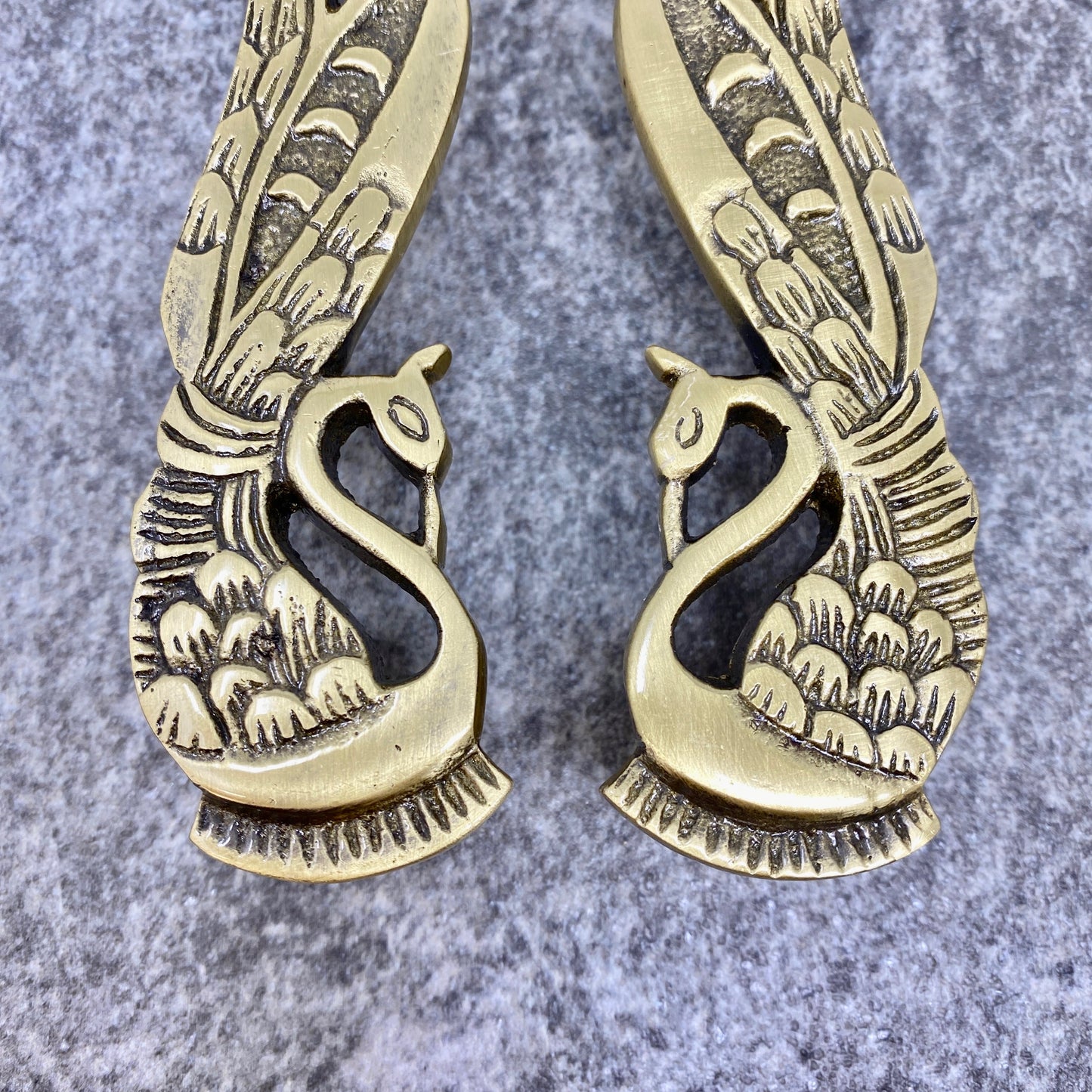 Solid Brass Peacock Handles