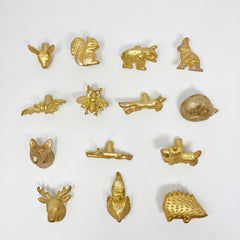 Old Gold Antique Gold Vintage Cabinet Handles Iron Handmade Metal Animal Cupboard Door, Drawer Pulls