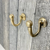 Solid Brass Hook or Hanging & Organizing in Home, Office, & Garden Spaces with a Timeless Appeal