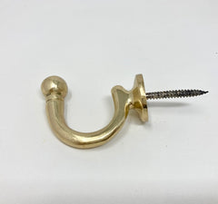 Solid Brass Hook or Hanging & Organizing in Home, Office, & Garden Spaces with a Timeless Appeal