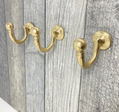Solid Brass Hook or Hanging & Organizing in Home, Office, & Garden Spaces with a Timeless Appeal