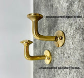 UNLACQUERED Solid Brass Dome Hook. Durable, Elegant Ceiling Hook Design in 100% Brass for Hanging, Organizing, & Décor with a Timeless, Rustic Finish