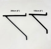 Matt Black Cast Iron Shelf Bracket. Durable & Stylish Design in 6" & 8" Sizes, Perfect for Supporting Shelves in Home, Office, or Retail Spaces