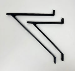 Matt Black Cast Iron Shelf Bracket. Durable & Stylish Design in 6", 8" & 10" Sizes, Perfect for Supporting Shelves in Home, Office, or Retail Spaces