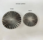 Antique Pewter Vintage Art Deco Fan Iron Drawer Pull. 2 sizes. Large & Small. Cabinet & Drawer Hardware