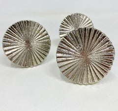 Silver Vintage Art Deco Fan Drawer Knob. Timeless, Elegant Design in 2 Sizes, Large & Small, for Cabinets, Drawers, & Furniture with a Classic Touch