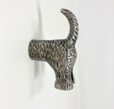 HOOK Dog Tail in Antique Pewter Animal Metal Wall or Door