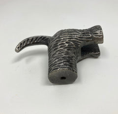 HOOK Dog Tail in Antique Pewter Animal Metal Wall or Door