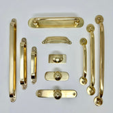 Solid Polished Brass Cabinet Knobs and Handles I00% Brass
