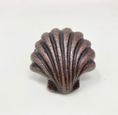 ANTIQUE COPPER Art Deco Shell Clam Knob | Handle Kitchen Cupboard Home Bathroom Hallway Seaside Nautical