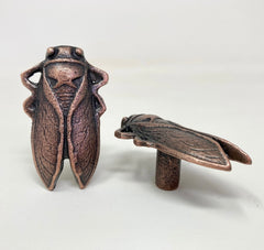 ANTIQUE COPPER Bug Insect Drawer Knob Metal Cicada Cabinet Knobs Dresser Knob Cabinet Knob