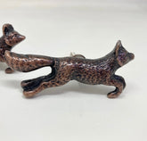 ANTIQUE COPPER Running Fox Woodland Knob | Drawer Pull Door Pull