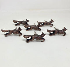 ANTIQUE COPPER Running Fox Woodland Knob | Drawer Pull Door Pull