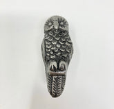 ANTIQUE PEWTER Owl Knob | Drawer Pull Animal Knob Cabinet