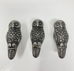 ANTIQUE PEWTER Owl Knob | Drawer Pull Animal Knob Cabinet