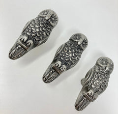 ANTIQUE PEWTER Owl Knob | Drawer Pull Animal Knob Cabinet