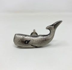 ANTIQUE PEWTER Whale Knob - Drawer Pull Door Pull Cabinet Cupboard Kitchen Bathroom Sealife Marine