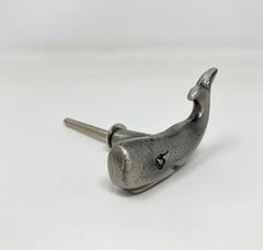 ANTIQUE PEWTER Whale Knob - Drawer Pull Door Pull Cabinet Cupboard Kitchen Bathroom Sealife Marine