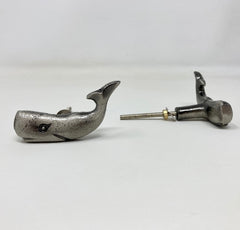 ANTIQUE PEWTER Whale Knob - Drawer Pull Door Pull Cabinet Cupboard Kitchen Bathroom Sealife Marine