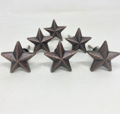 Antique Copper Star Iron Metal Knob Drawer Pull decor drawer pull