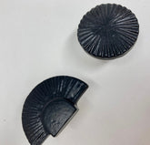 Black Art Deco Round & Half Fan Knob Iron Knob, Kitchen Knob, Vintage Fan Knob Cabinet Pull Dresser Knob, Decorative Knob, Cabinet Hardware
