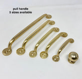 Solid Polished Brass Bubble Knob | Reed Handle Cabinet Knobs and Handles | I00% Brass | Kitchen Handle Replacement