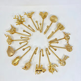 Bright Gold Iron Wall Hooks. Handmade Metal Animal Hooks & Tie-Backs, Unique Decorative Accents for Home, Office, & Garden