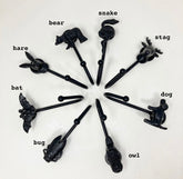 Black Metal Hooks | Tie-Back | Towel Hook | Iron | Bathroom | Bedroom