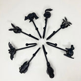 Black Metal Hooks | Tie-Back | Towel Hook | Iron | Bathroom | Bedroom