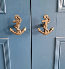Antique Brass Anchor Knob | Cabinet Door Handle | Door Knobs | Wardrobe | Bathroom | Seaside | Marine