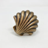 Art Deco Antique Brass Shell Clam Knob | Handle Kitchen Cupboard Home Bathroom Hallway Seaside Nautical
