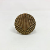 Antique Brass 'V' Fan Art Deco Style Door Knob.