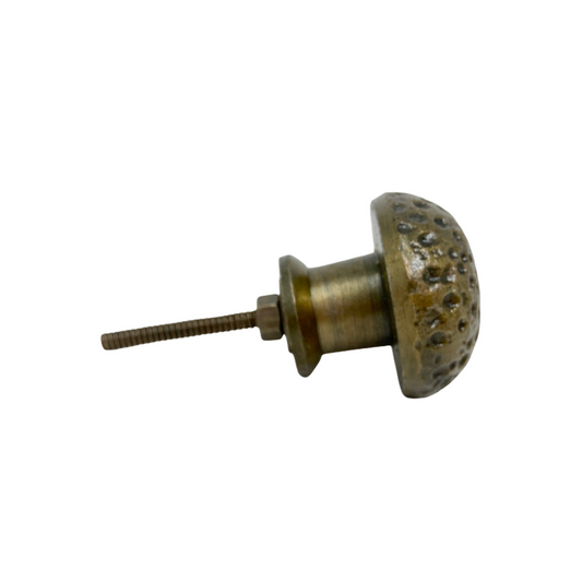 Antique Brass Hammered Knob Or Cup Handle