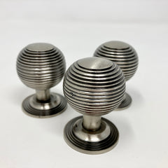 Beehive Knob Iron Antique Pewter Kitchen Replacement Cabinet Vintage Style Cupboard