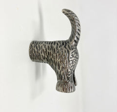 KNOB Dog Tail Drawer in Antique Pewter Metal Drawer Knob Animal