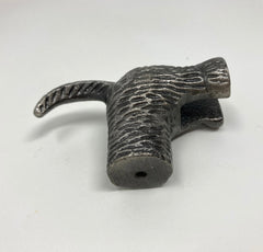 KNOB Dog Tail Drawer in Antique Pewter Metal Drawer Knob Animal