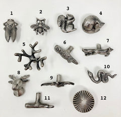 ANTIQUE PEWTER Drawer Cabinet Knobs - Dresser Cabinet Chest of Drawers