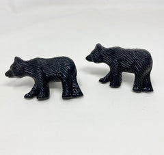 Bear Knob in Black | Drawer Pull Animal Knob Cabinet